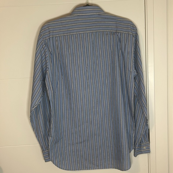 blue white stripe, Michael Kors men’s button-down shirt size small - Picture 3 of 3